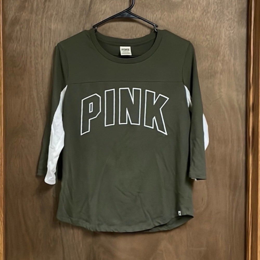 Victorias Secret Pink 3/4 Sleeve Shirt Small